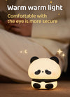 Panda LED Night Light Cute Silicone Night Light USB Rechargeable Touch Night Lamp Bedroom Timing Lamp Decoration Children's Gift