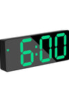 Smart Alarm Clock Bedside Table Led Alarm Clock Digital Children's Electronic Alarm Clock Curved Screen Mirror Temperature