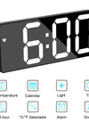 Smart Alarm Clock Bedside Table Led Alarm Clock Digital Children's Electronic Alarm Clock Curved Screen Mirror Temperature