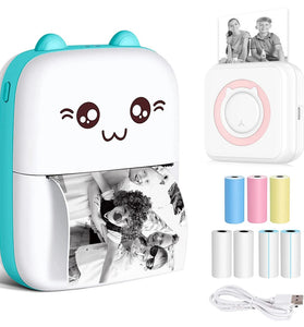 Mini Printer Portable Bluetooth Wireless Smart Label Thermal Portable Printers Stickers Paper Wireless Printers Children Gifts