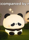 Panda LED Night Light Cute Silicone Night Light USB Rechargeable Touch Night Lamp Bedroom Timing Lamp Decoration Children's Gift
