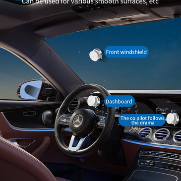 Magnetic Car Mount Mobile Phone Holder Vacuum Adsorption 360° Rotation Super Strong Suction Bracket for Iphone12-16 Smartphone