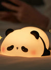 Panda LED Night Light Cute Silicone Night Light USB Rechargeable Touch Night Lamp Bedroom Timing Lamp Decoration Children's Gift