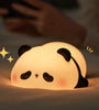 Panda LED Night Light Cute Silicone Night Light USB Rechargeable Touch Night Lamp Bedroom Timing Lamp Decoration Children's Gift