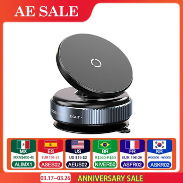 Magnetic Car Mount Mobile Phone Holder Vacuum Adsorption 360° Rotation Super Strong Suction Bracket for Iphone12-16 Smartphone