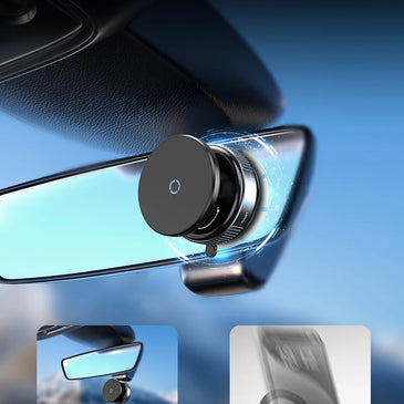 Magnetic Car Mount Mobile Phone Holder Vacuum Adsorption 360° Rotation Super Strong Suction Bracket for Iphone12-16 Smartphone