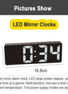 Smart Alarm Clock Bedside Table Led Alarm Clock Digital Children's Electronic Alarm Clock Curved Screen Mirror Temperature