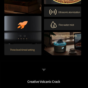 2024 New Creative Fort Aromatherapy Machine Household Lava Crack Humidifier Hotel Essential Oil Diffuser Aromatherapy Machine