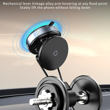 Magnetic Car Mount Mobile Phone Holder Vacuum Adsorption 360° Rotation Super Strong Suction Bracket for Iphone12-16 Smartphone