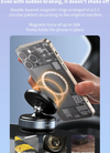 Magnetic Car Mount Mobile Phone Holder Vacuum Adsorption 360° Rotation Super Strong Suction Bracket for Iphone12-16 Smartphone