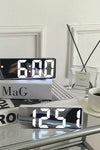 Smart Alarm Clock Bedside Table Led Alarm Clock Digital Children's Electronic Alarm Clock Curved Screen Mirror Temperature