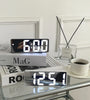 Smart Alarm Clock Bedside Table Led Alarm Clock Digital Children's Electronic Alarm Clock Curved Screen Mirror Temperature