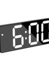 Smart Alarm Clock Bedside Table Led Alarm Clock Digital Children's Electronic Alarm Clock Curved Screen Mirror Temperature