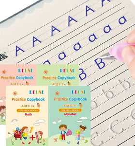 Reusable Copybook Drawing Toys for Children Montessori Pen Control Training Writing Sticker Learning Educational Toy Kids Gift