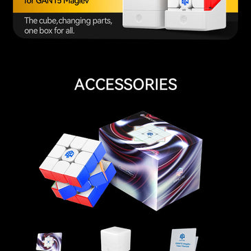 GAN15 MagLev UV 3x3 Magnetic Speed Cube – Professional Stickerless Puzzle Toy