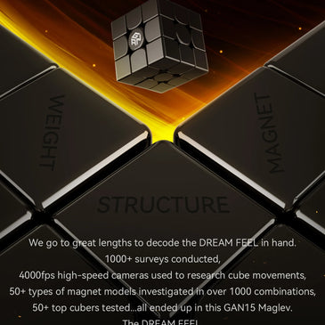 GAN15 MagLev UV 3x3 Magnetic Speed Cube – Professional Stickerless Puzzle Toy