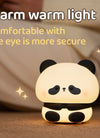 Panda LED Night Light Cute Silicone Night Light USB Rechargeable Touch Night Lamp Bedroom Timing Lamp Decoration Children's Gift