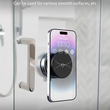 Magnetic Car Mount Mobile Phone Holder Vacuum Adsorption 360° Rotation Super Strong Suction Bracket for Iphone12-16 Smartphone