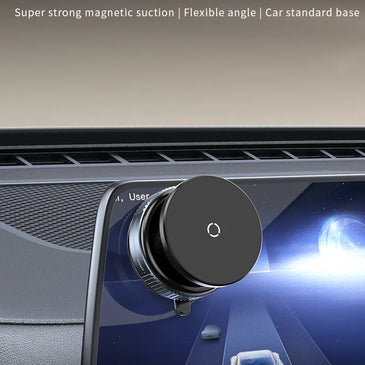 Magnetic Car Mount Mobile Phone Holder Vacuum Adsorption 360° Rotation Super Strong Suction Bracket for Iphone12-16 Smartphone