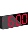 Smart Alarm Clock Bedside Table Led Alarm Clock Digital Children's Electronic Alarm Clock Curved Screen Mirror Temperature