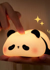 Panda LED Night Light Cute Silicone Night Light USB Rechargeable Touch Night Lamp Bedroom Timing Lamp Decoration Children's Gift